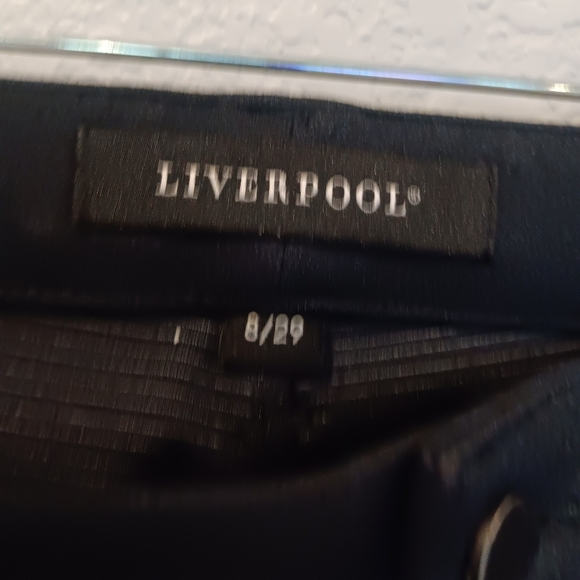 Liverpool Womens SiennaLegging Pull-On Denim Jean Pants, Black Rinse, Size 8 - Picture 8 of 8